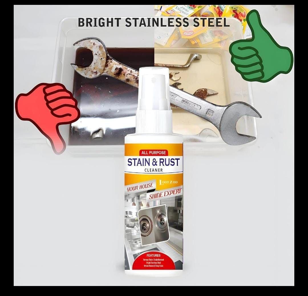 2 IN 1 STAIN and RUST REMOVER SPRAY Stain Removal Cleaning Solution ( Buy 1 Get 1 Free)